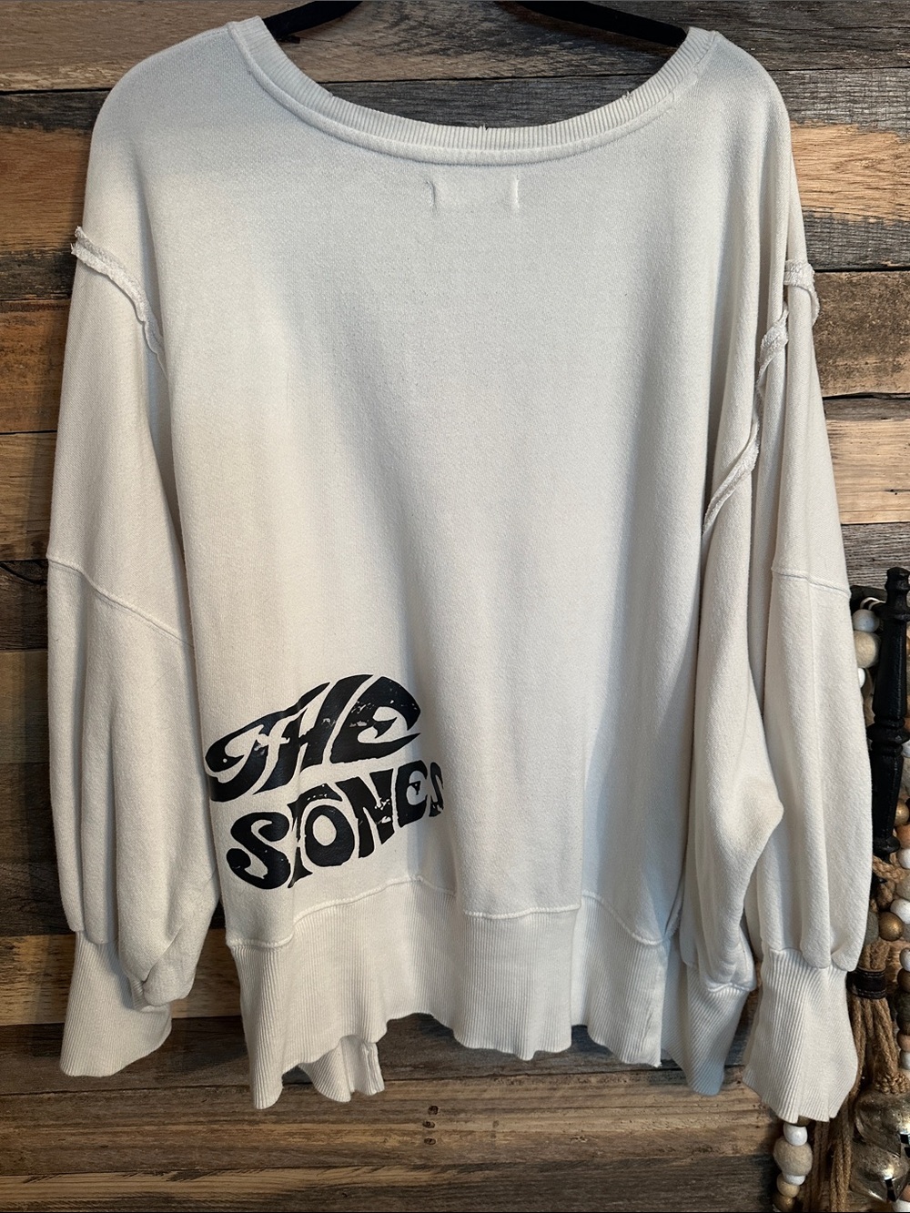 We The Free Sweatshirt Red Lips and Leopard Tongue Camden free people custom - Picture 5 of 6